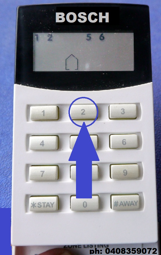 To test your Bosch internal siren from the pad