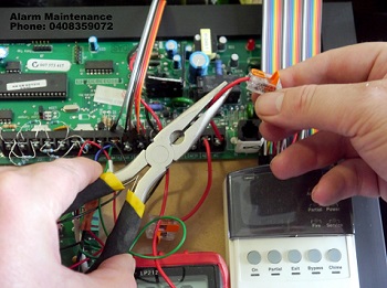 alarm maintenance fixing faulty panels