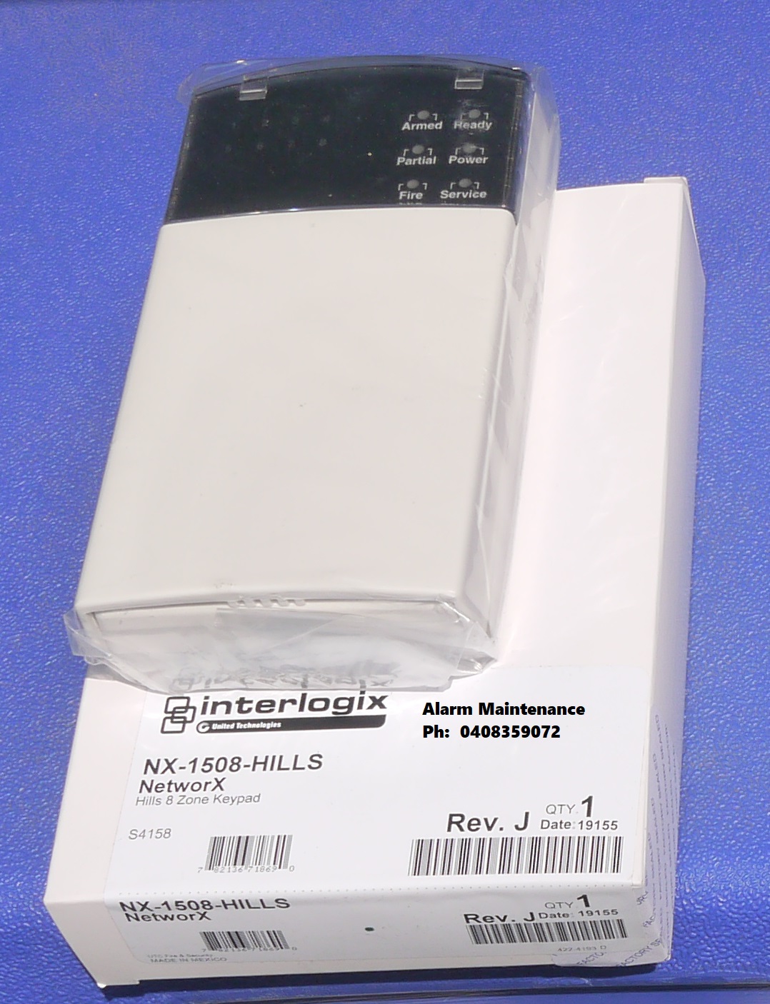 hills reliance alarm system code pad