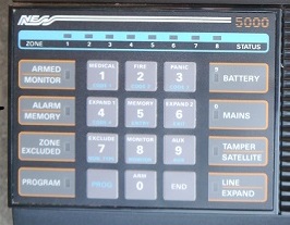 ness 5000 control panel alarm services